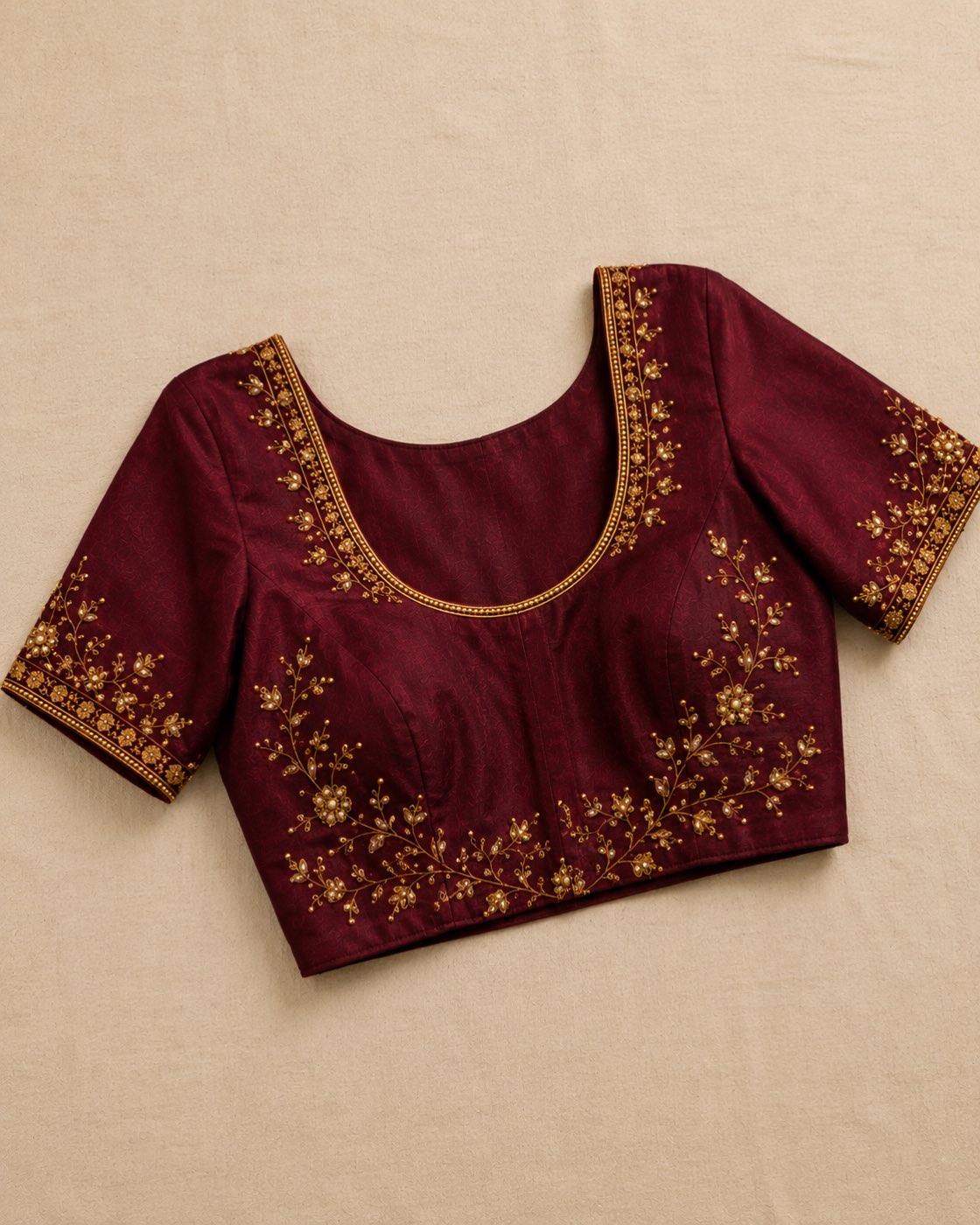 Padmini Lotus Katori Kundan Blouse