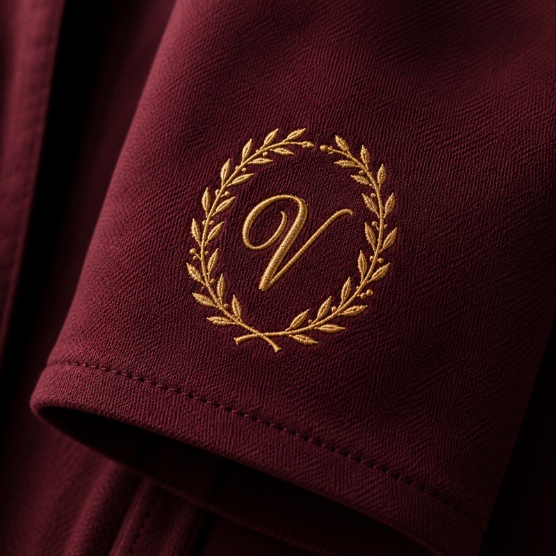 Hand-Worked Zari Monogram
