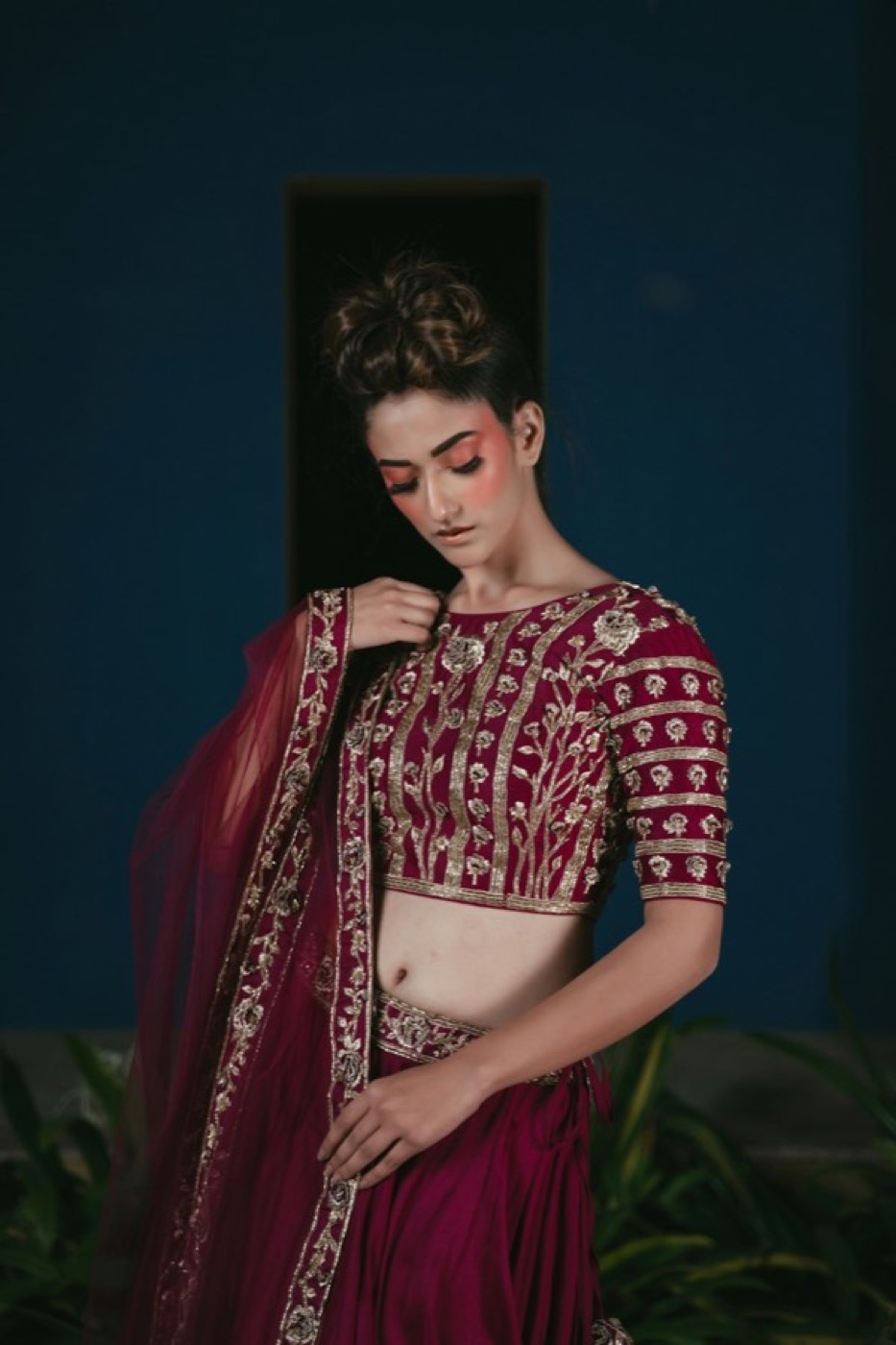 Devasena Antique Gold Zardozi Blouse