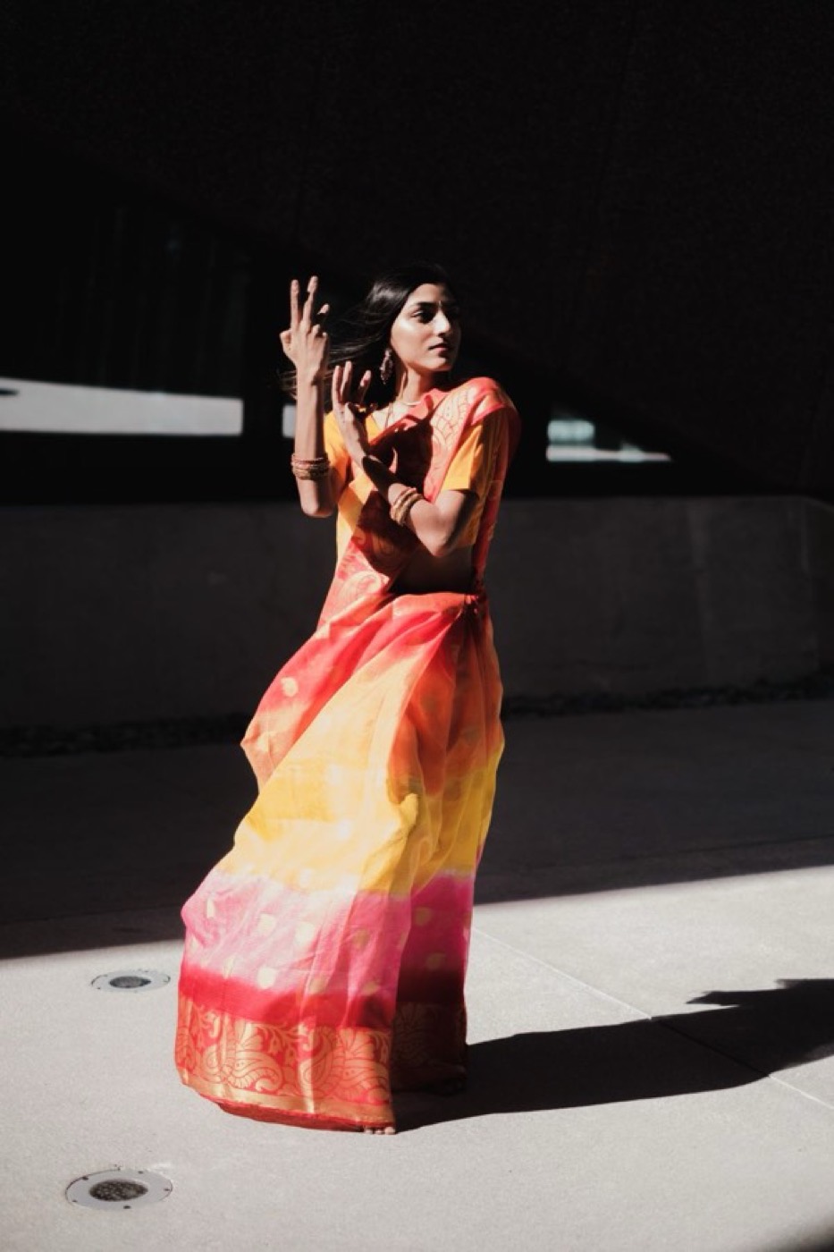 Rajata Tissue Full-Body Maggam Saree